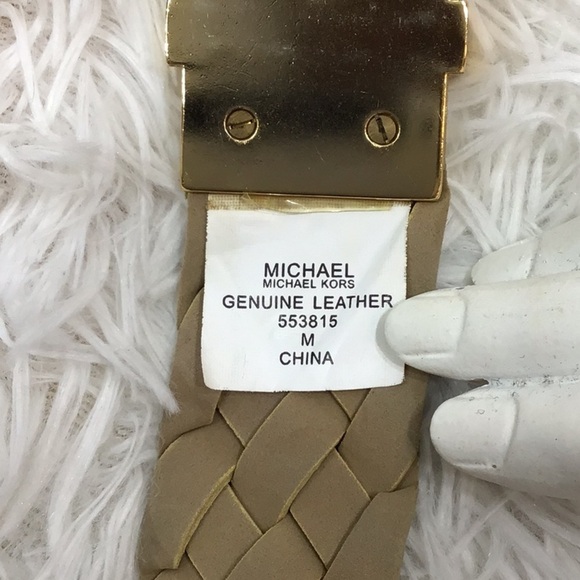 MMK braided gold leather belt M - Picture 8 of 8